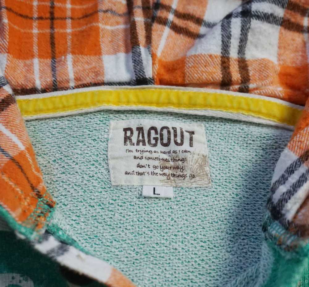 Japanese Brand RAGOUT Patched and Printed Hoodie - image 6