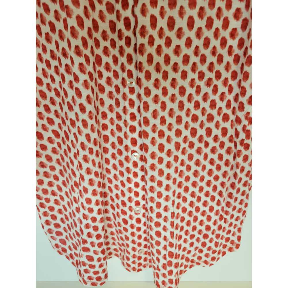 Chicos Lightweight Red and White Polka Dot T-Shir… - image 4