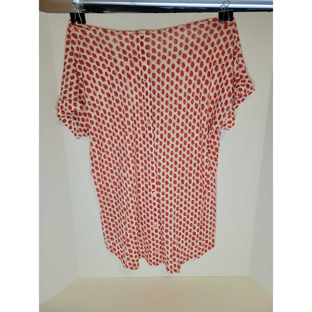 Chicos Lightweight Red and White Polka Dot T-Shir… - image 7