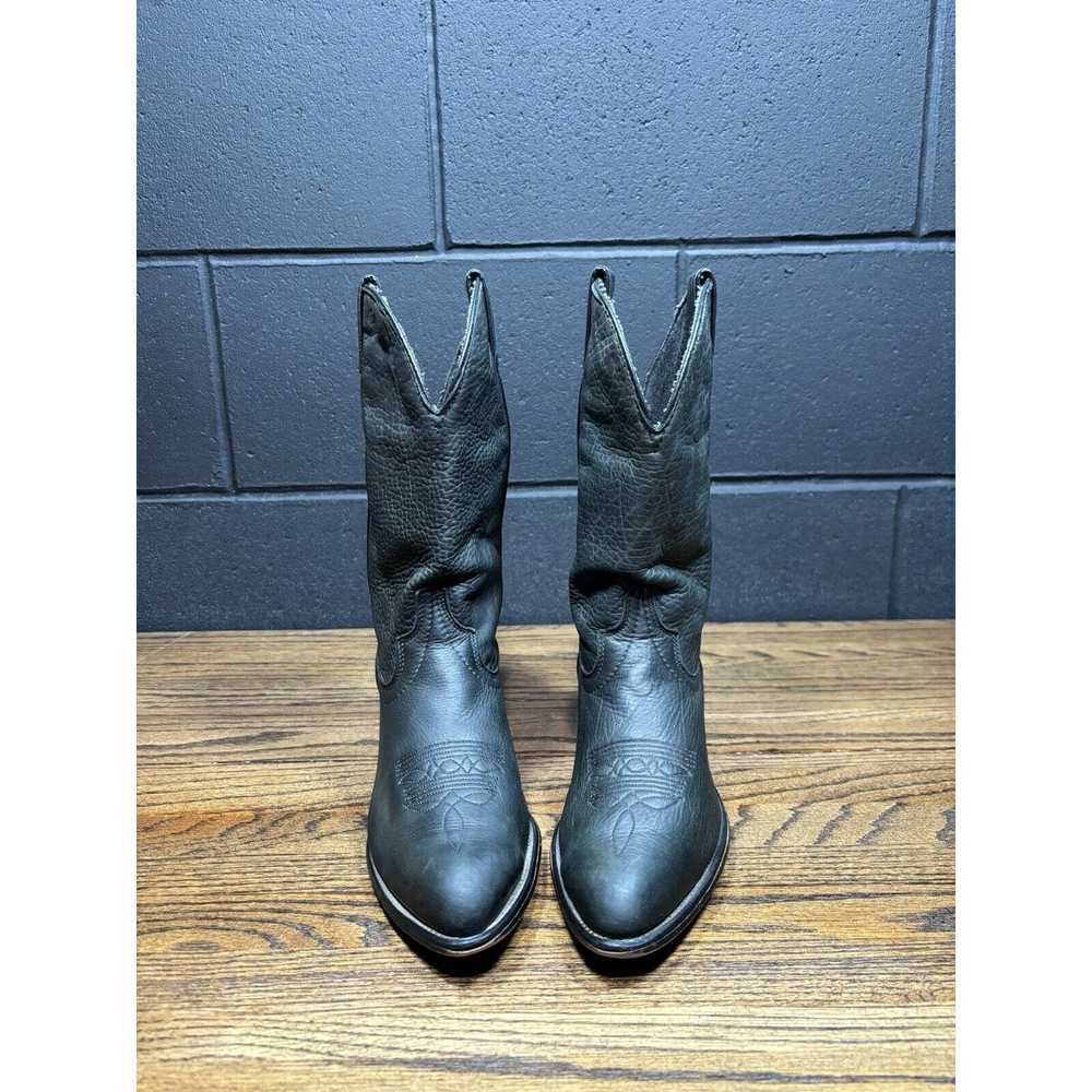 Other Laredo Distressed Black Leather Western Cow… - image 2