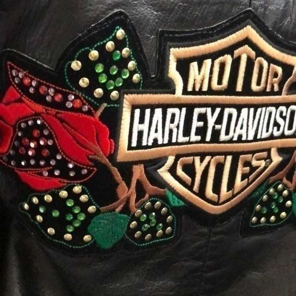 Harley Davidson Black leather Moto jacket. Medium - image 8