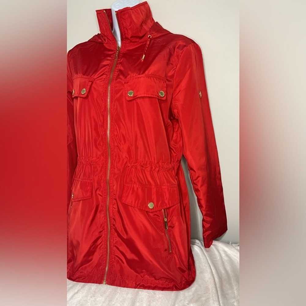 Michael Kors Red With Gold Accents Raincoat/Windb… - image 2