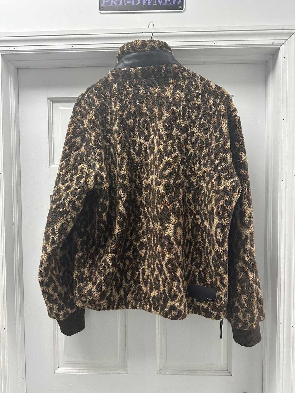 Amiri Amiri Leopard Zip Up Fleece - image 2