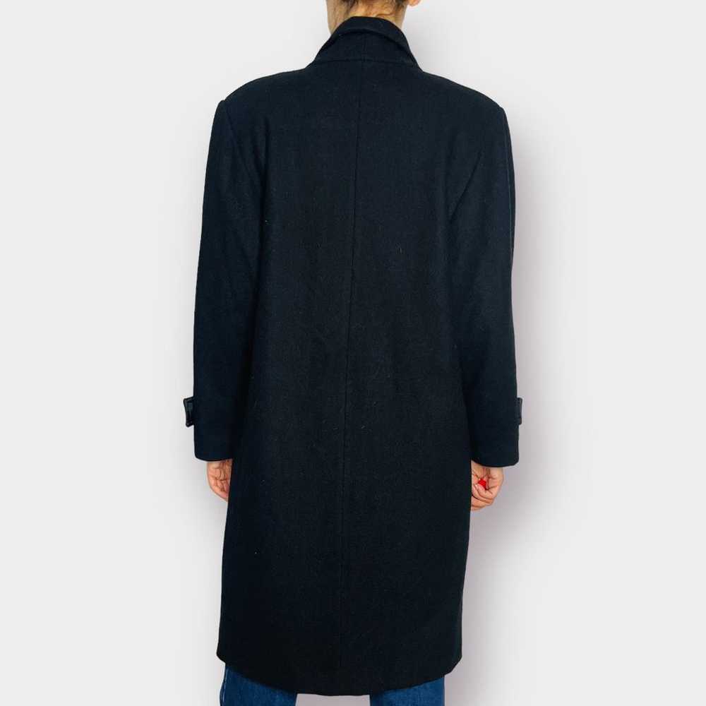 90s Stephanie Matthews Wool Black Overcoat - image 4