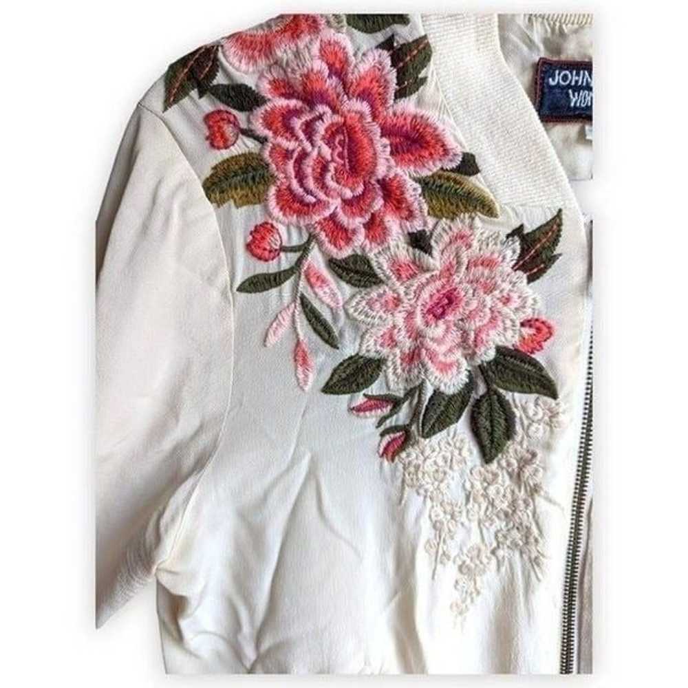 Johnny Was Parnaz embroidered silk bomber jacket … - image 3