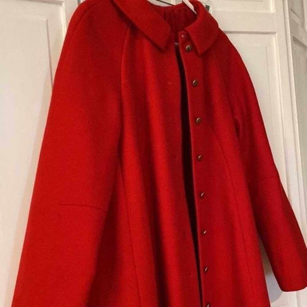 Hand sewn red wool coat! - image 8