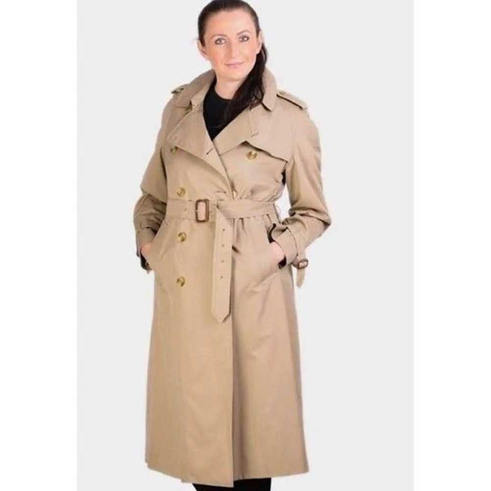 DAKS London Double Breasted Trench Coat Size 38R - image 1