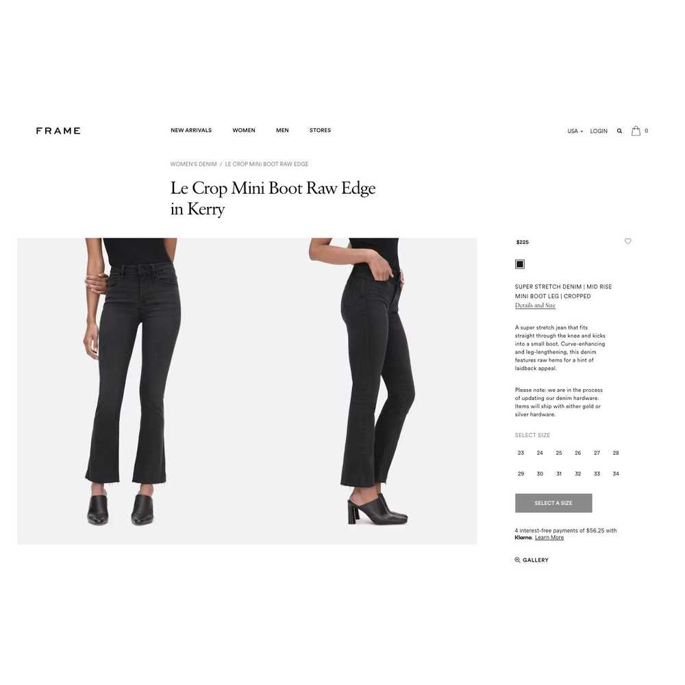 Frame FRAME Jeans Le Crop Mini Boot Raw Edge in K… - image 4