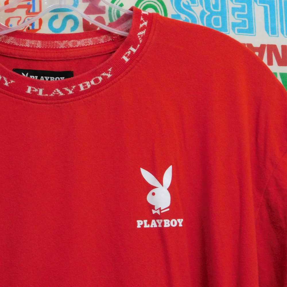 Pacsun Playboy By Pacsun Red Logo Crewneck Embroi… - image 3