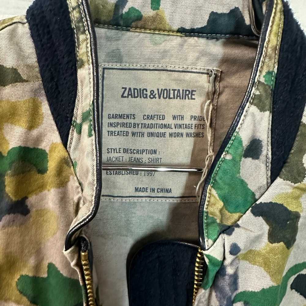 Zadig & Voltaire Kavy Watercolor Camo Jacket size… - image 3