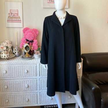 Eileen Fisher 100% wool long coat in black color … - image 1