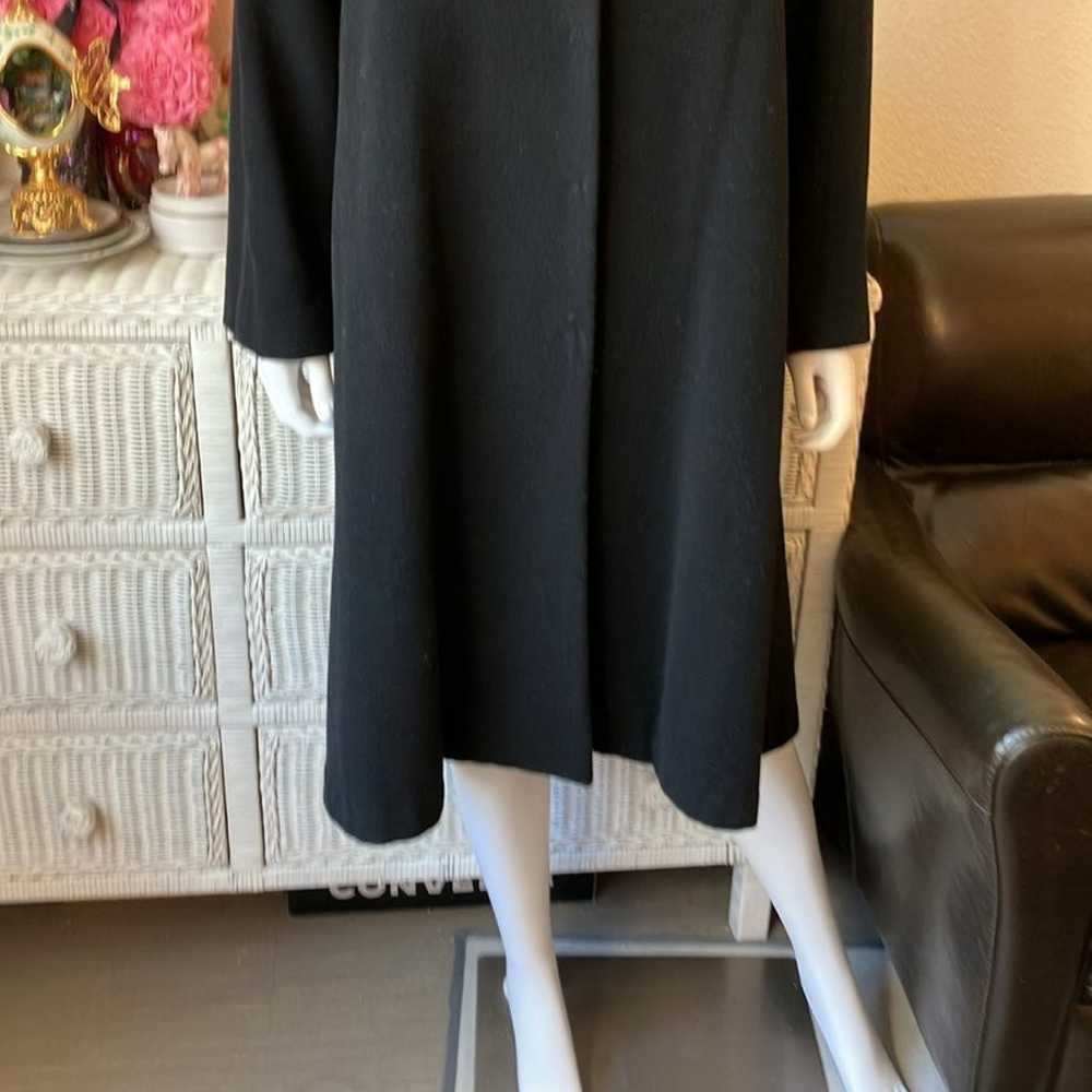Eileen Fisher 100% wool long coat in black color … - image 3