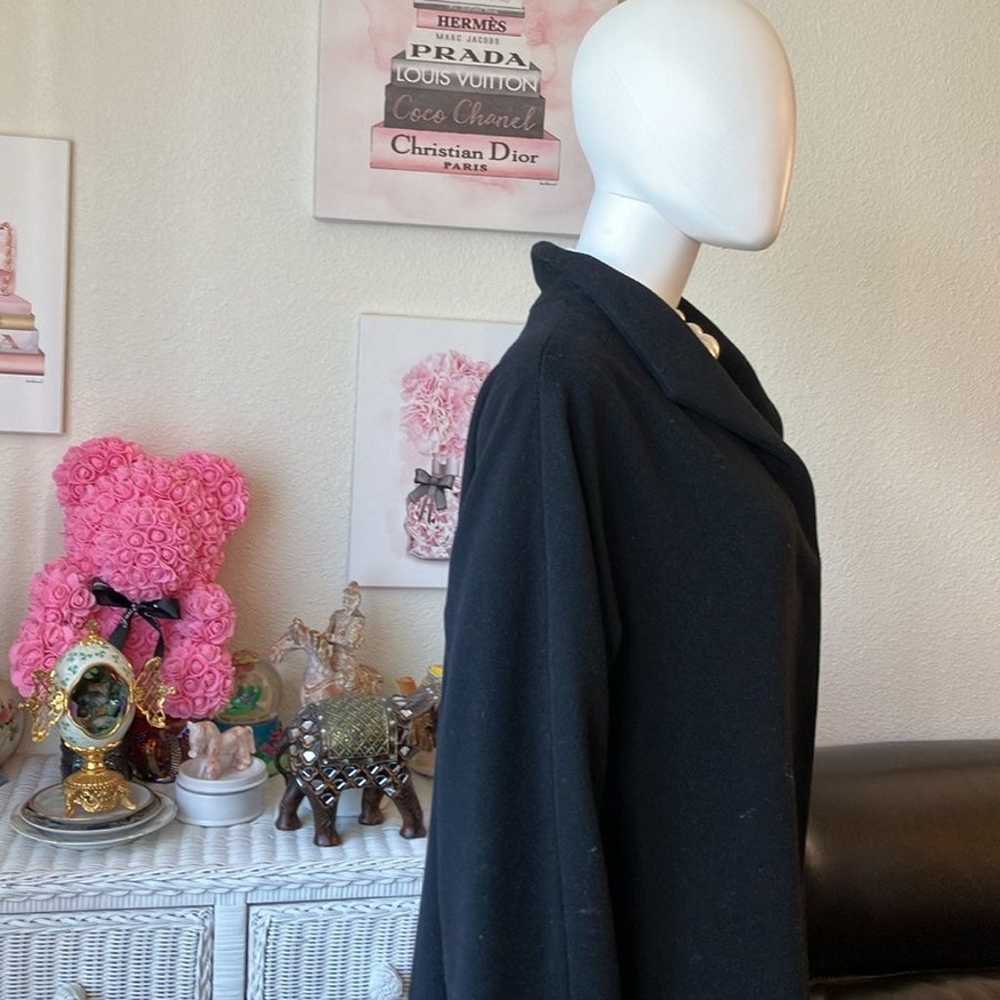 Eileen Fisher 100% wool long coat in black color … - image 5