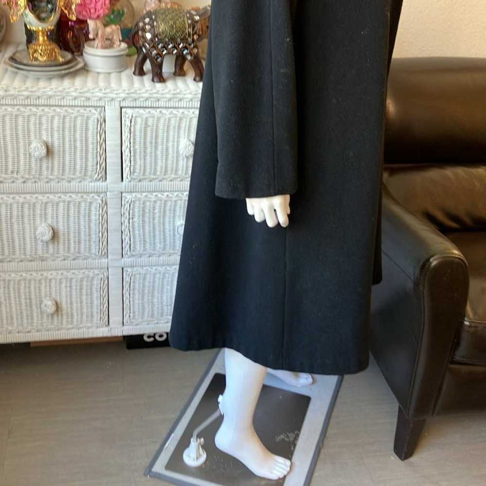 Eileen Fisher 100% wool long coat in black color … - image 6