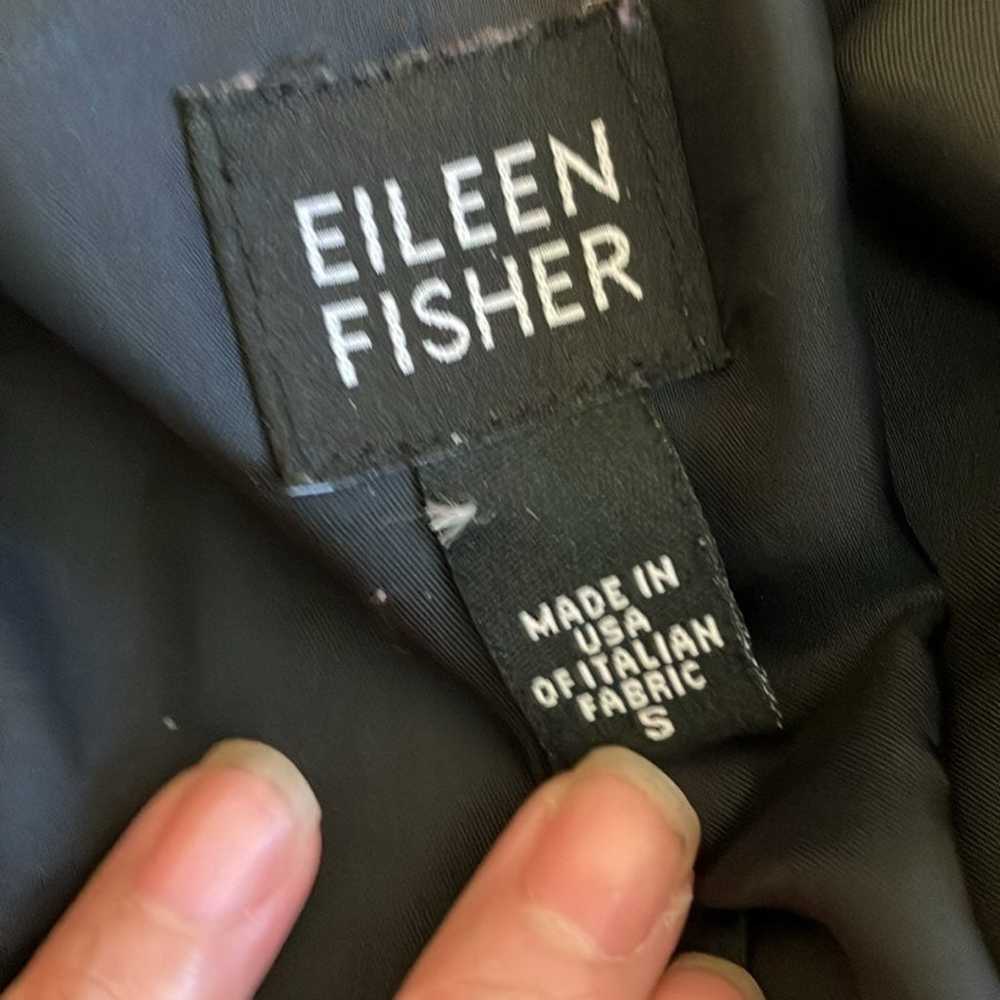 Eileen Fisher 100% wool long coat in black color … - image 9