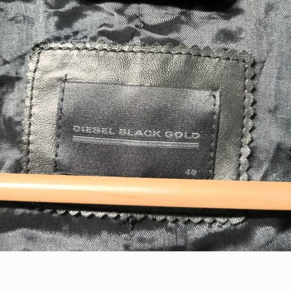 DIESEL BLACKGOLD Leather Jacket Size/48 (M)/Sheep… - image 1