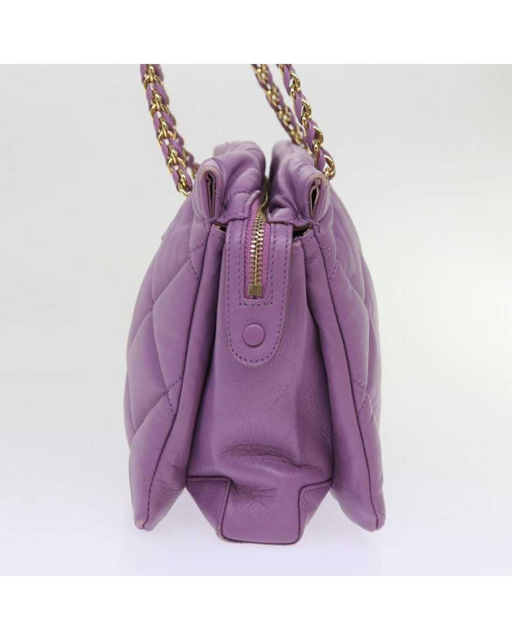 Salvatore Ferragamo Leather Chain Shoulder Bag wi… - image 3