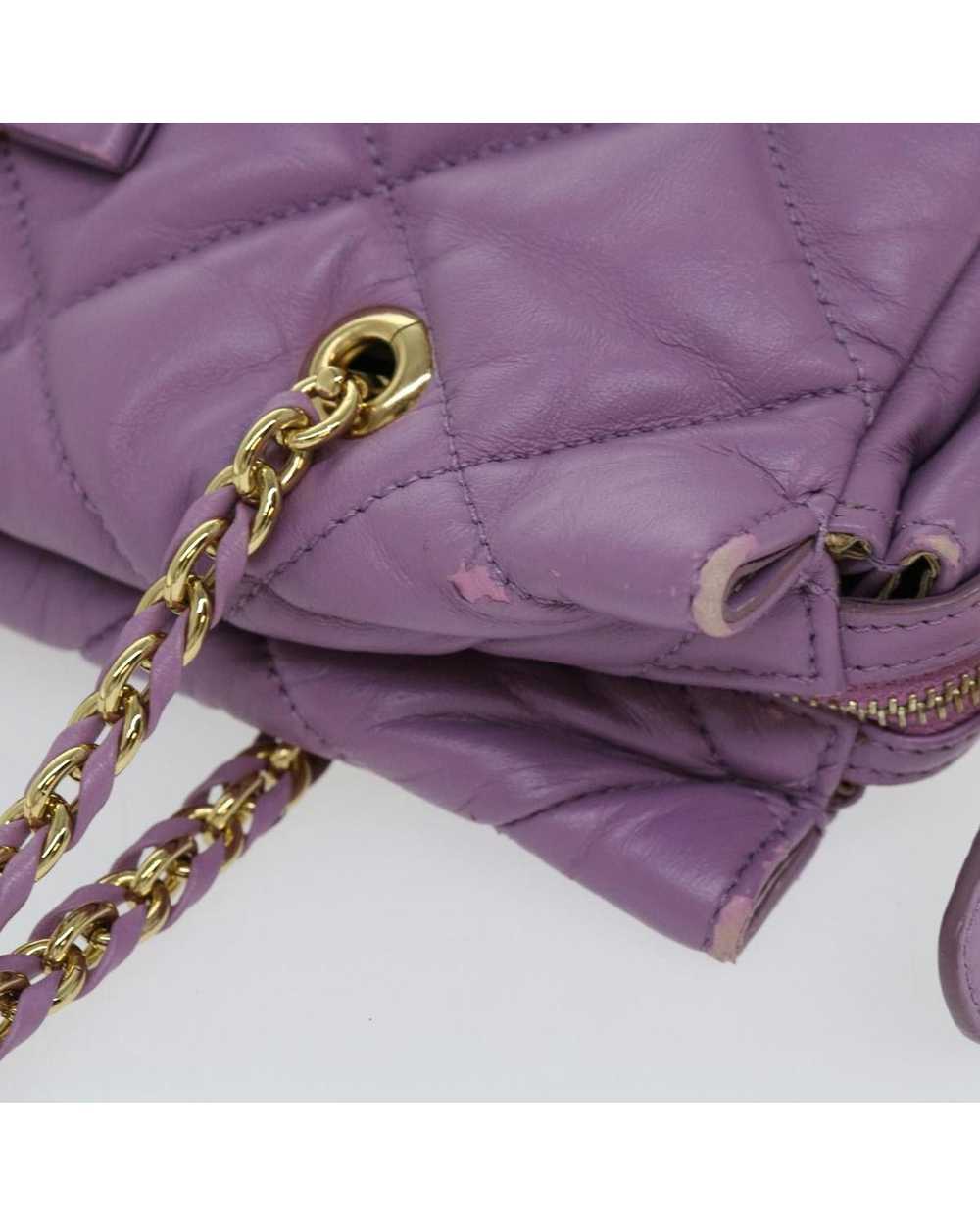 Salvatore Ferragamo Leather Chain Shoulder Bag wi… - image 8