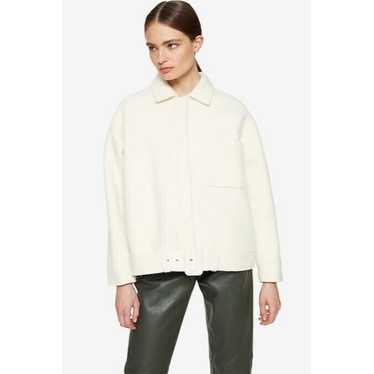 Anine Bing Womens Jacket White Cream Jaden Wool C… - image 1