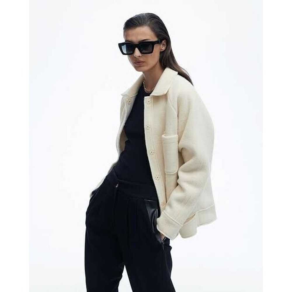 Anine Bing Womens Jacket White Cream Jaden Wool C… - image 3