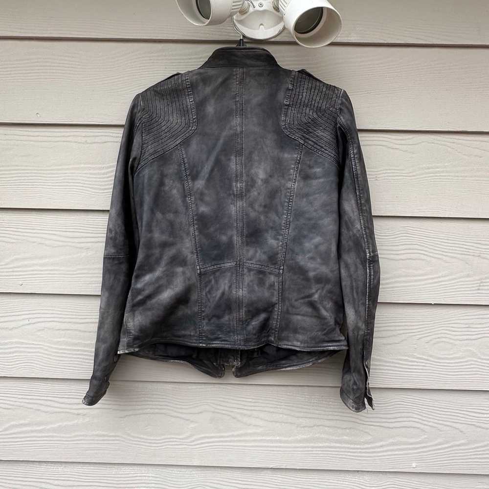 Free People" Rumpled leather moto jacket - image 10
