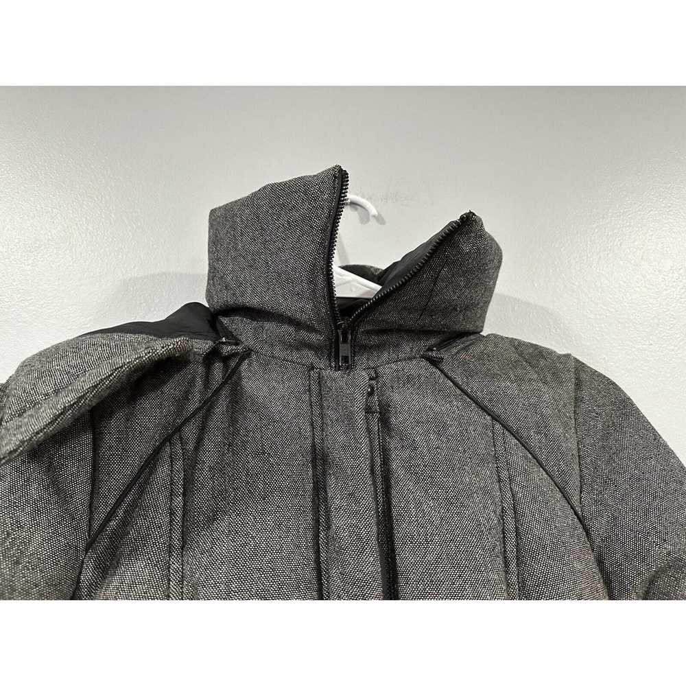 Soia & Kyo Sacha Tweed Wool Down Gray Black Coat … - image 5