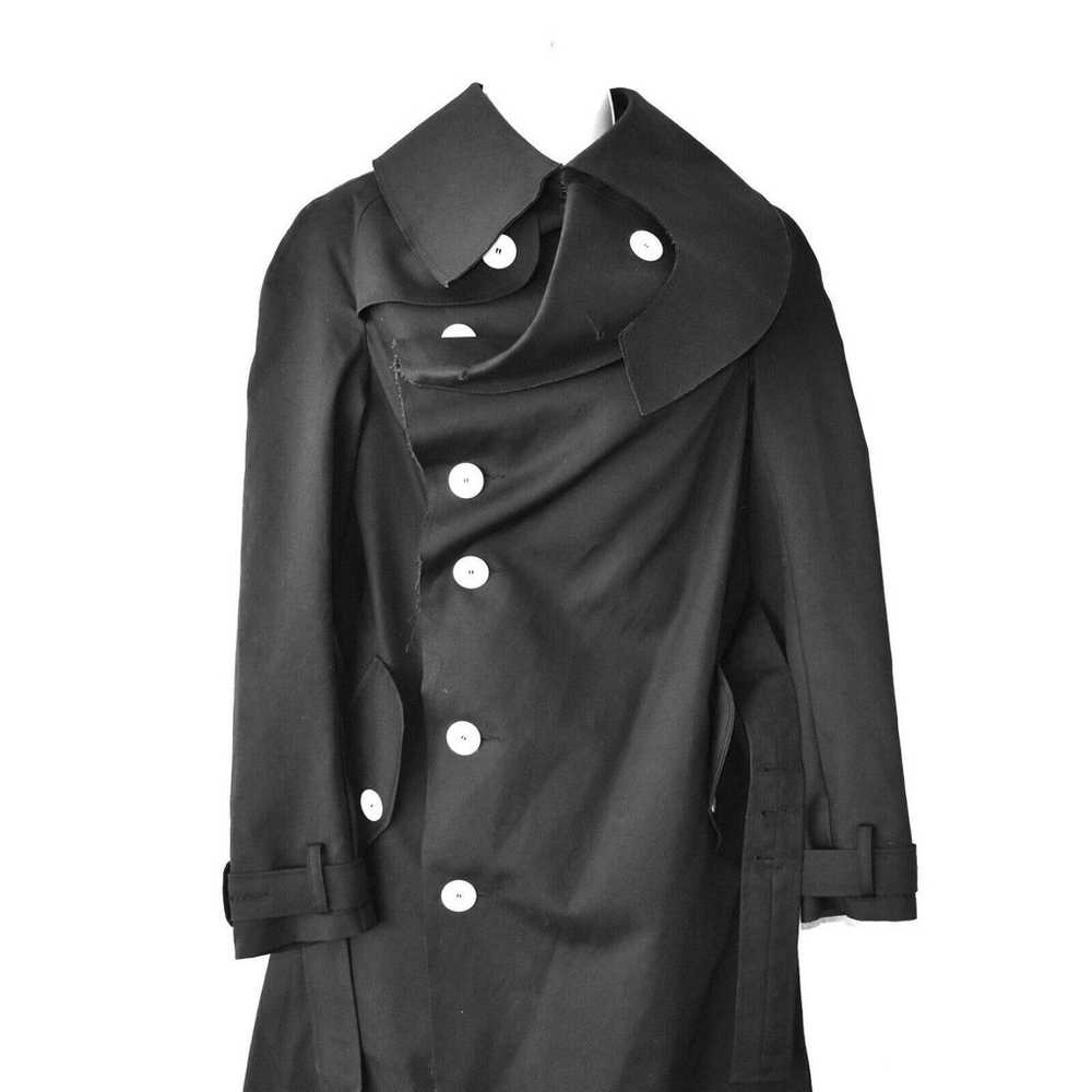 D0 Auth A.W.A.K.E MODE Black Cotton Belted Trench… - image 4