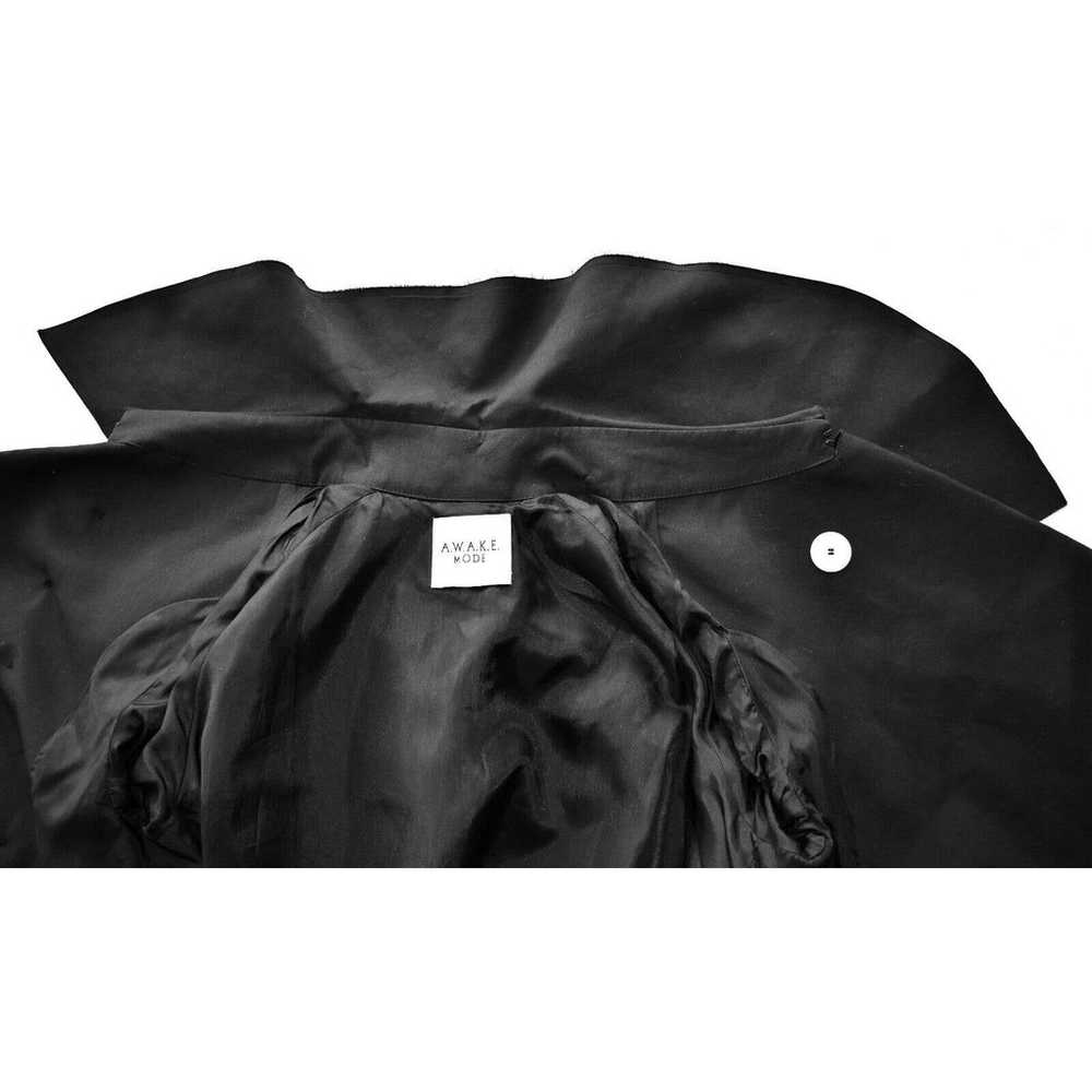 D0 Auth A.W.A.K.E MODE Black Cotton Belted Trench… - image 6