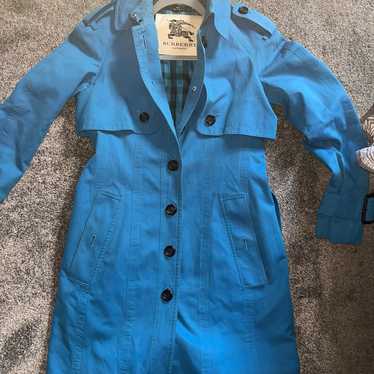 Blue Burberry Trench Coat