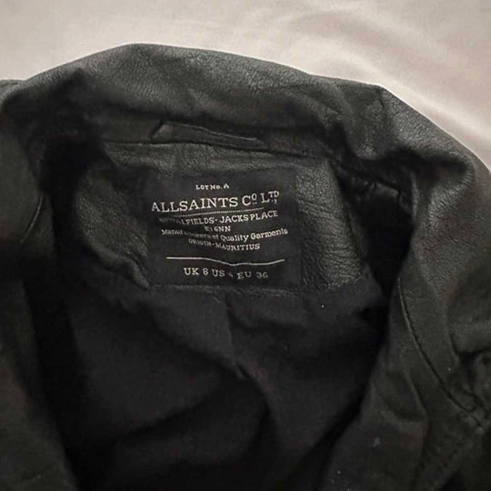 NWOT All Saints Genuine Leather Jacket size US 4 - image 3