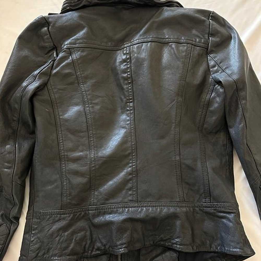 NWOT All Saints Genuine Leather Jacket size US 4 - image 5