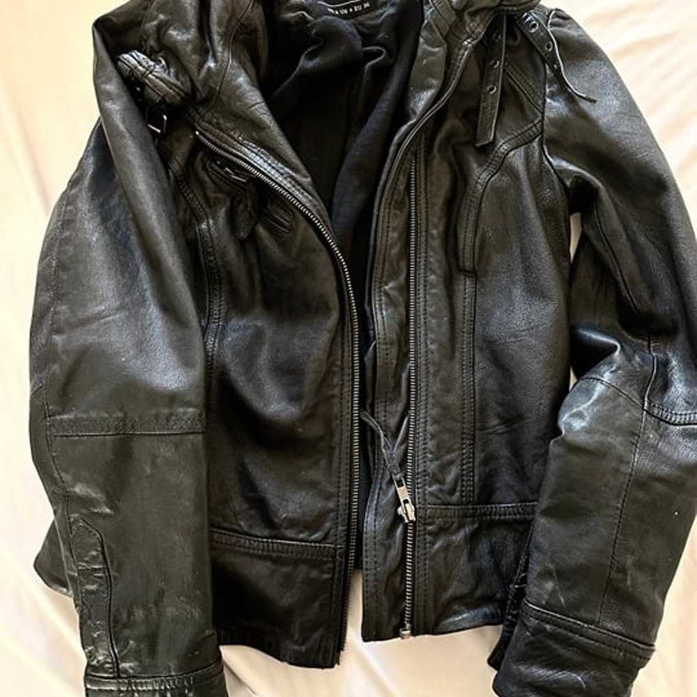 NWOT All Saints Genuine Leather Jacket size US 4 - image 6