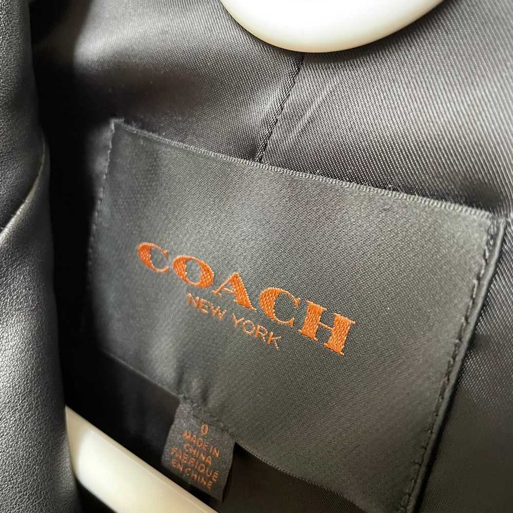 COACH Ladies Black Riders Leather Jacket - image 5
