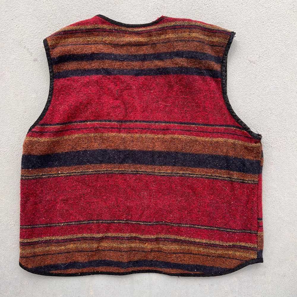 Vintage Vintage Striped Saddle Blanket Woven Vest… - image 2
