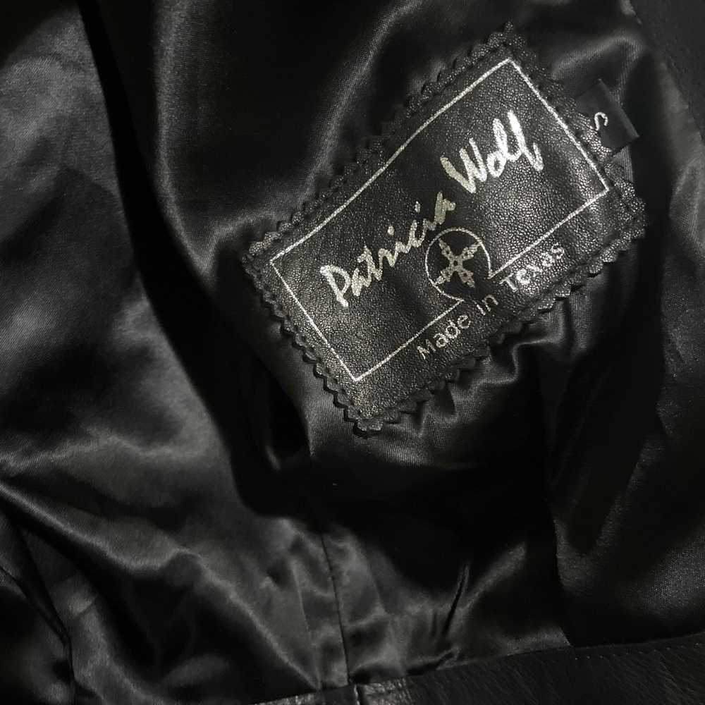 Patricia Wolf Genuine Leather motojacket padded s… - image 5