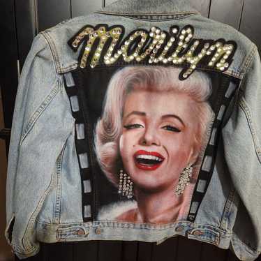 Handpainted Marilyn Monroe denim jacket