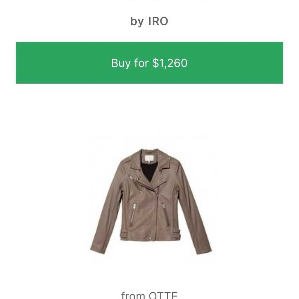 Iro Tara Leather Moto Jacket Size 36 (small) - image 11