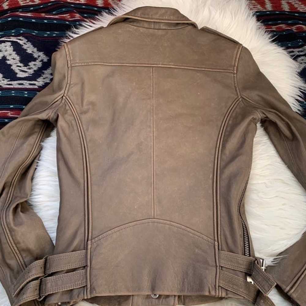 Iro Tara Leather Moto Jacket Size 36 (small) - image 3
