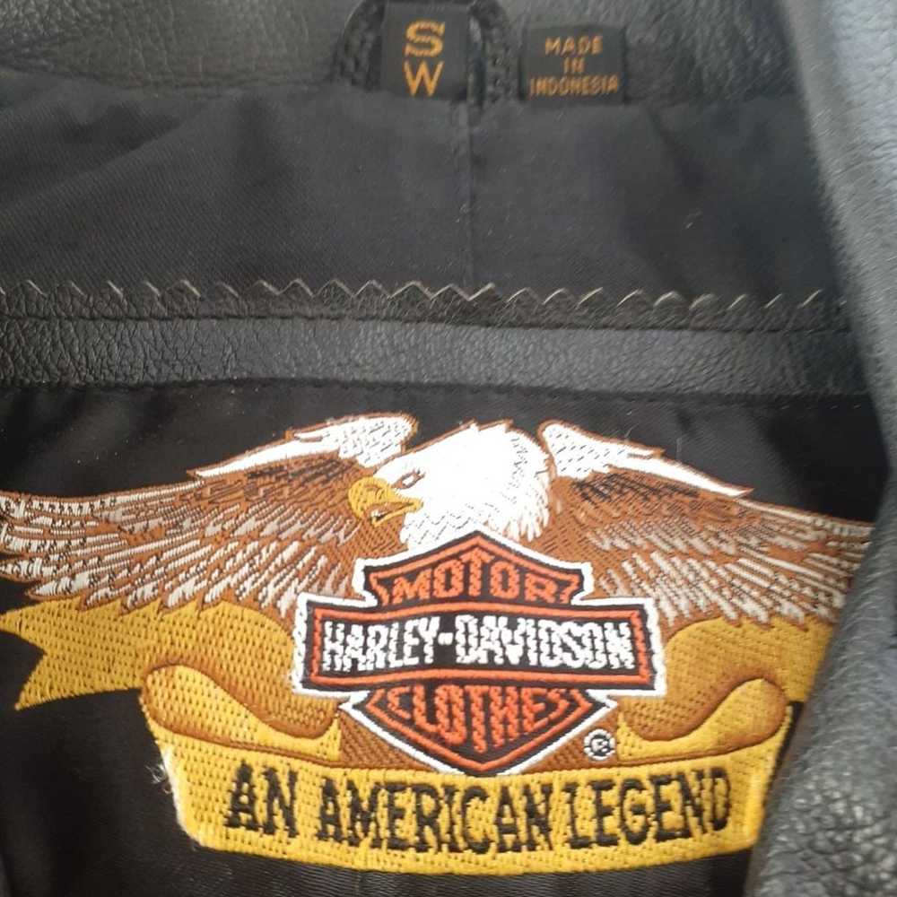Official Harley-Davidson Womens Black Genuine Lea… - image 6
