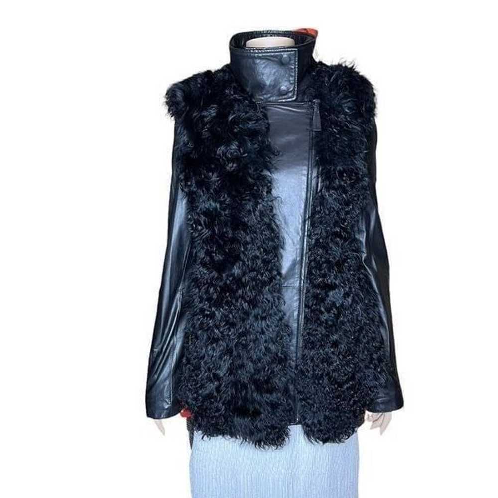 Mackage Robyn Mongolian Lamb Fur Leather Moro Jac… - image 2