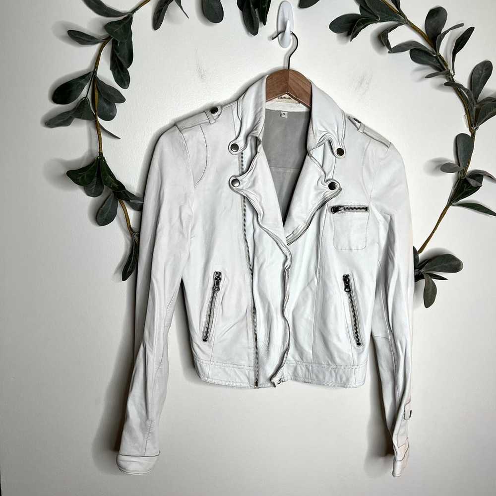 Jakett New York White Josey Leather Jacket - image 1