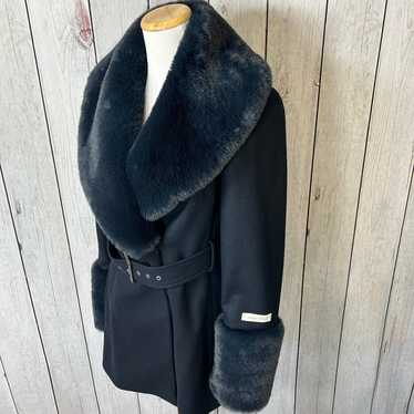 TED BAKER Loleta Faux Fur Collar Cuffs Wool Cashm… - image 1