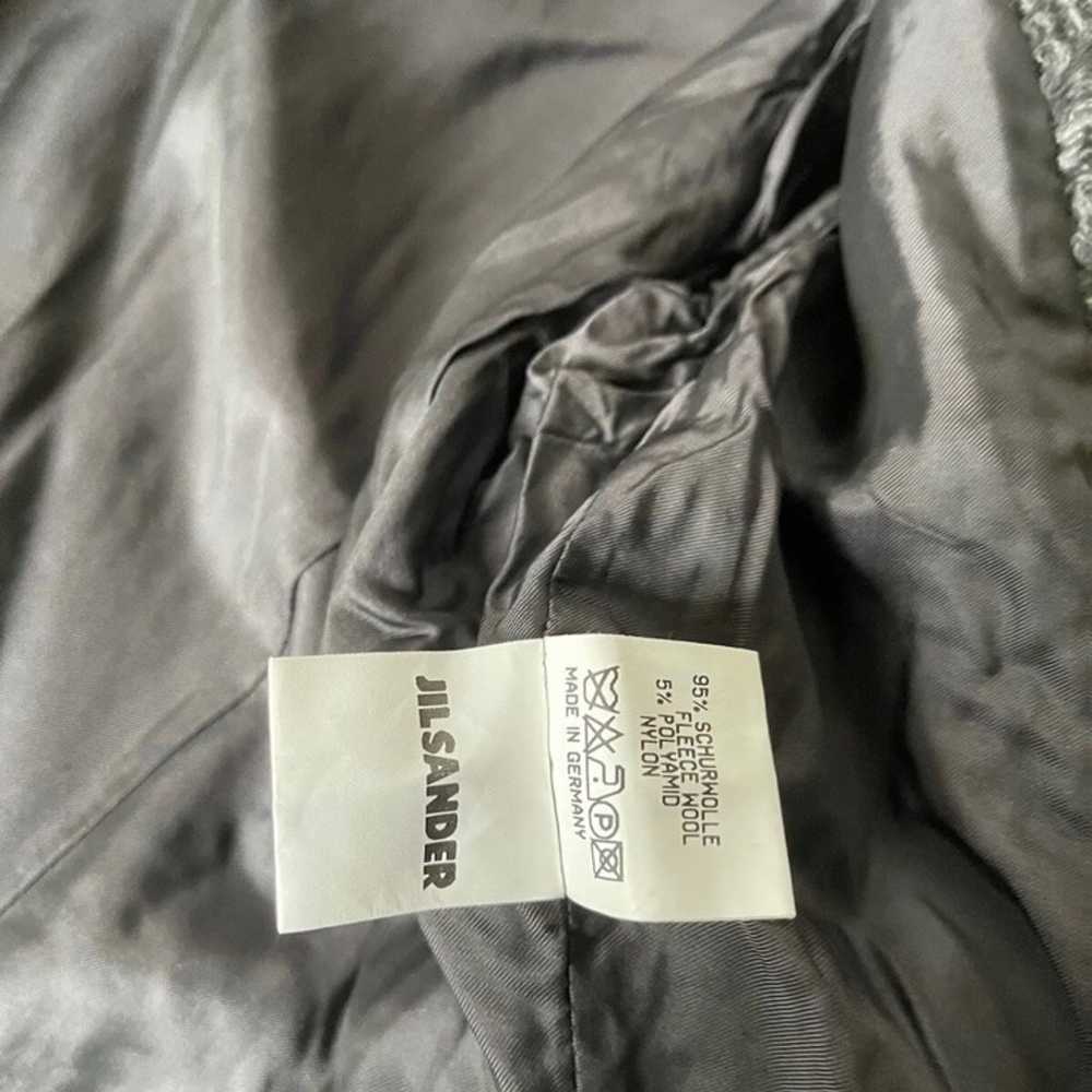 Jil Sander Boucle Fleece Wool Chunky Knit Gray Ov… - image 10