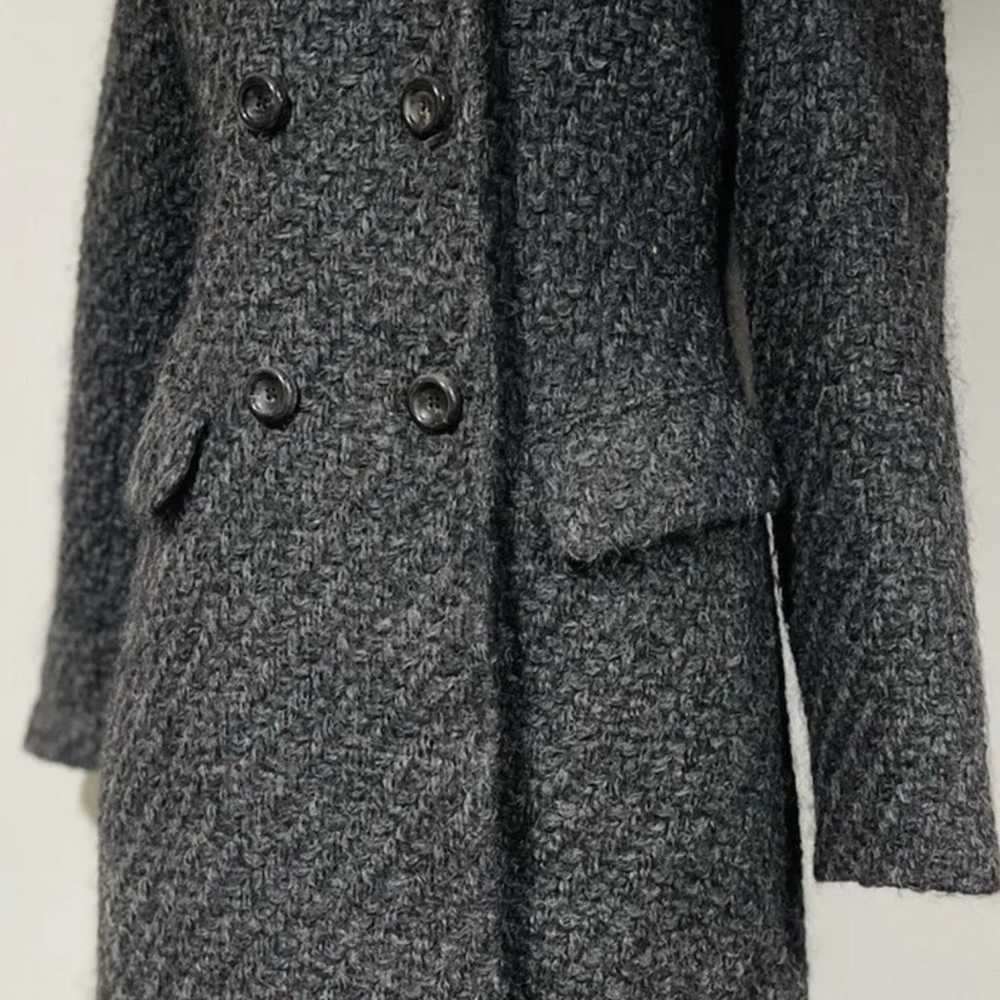 Jil Sander Boucle Fleece Wool Chunky Knit Gray Ov… - image 2
