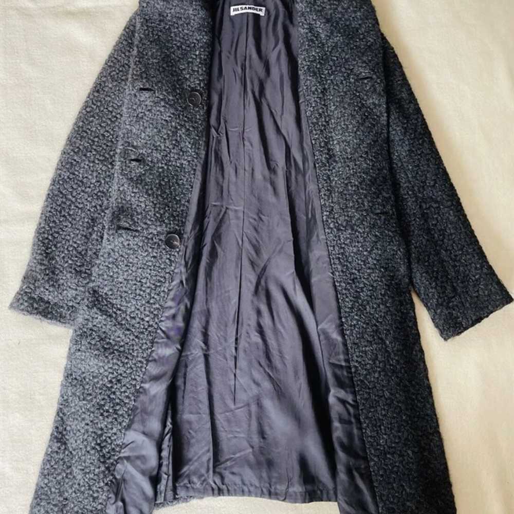 Jil Sander Boucle Fleece Wool Chunky Knit Gray Ov… - image 7