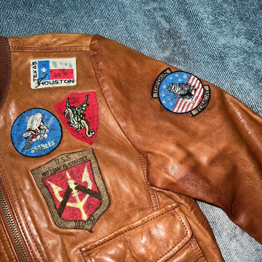Top gun leather jacket - image 3