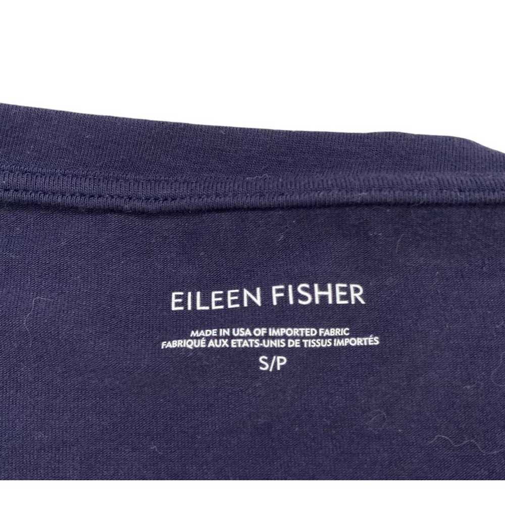 Eileen Fisher EILEEN FISHER Navy Blue Cotton Stre… - image 6