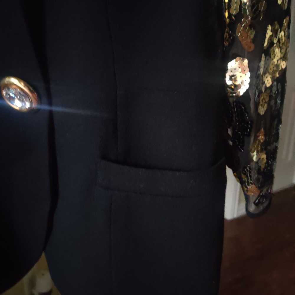 Rickie Freeman Vtg V-Neck Sequin Jacket - image 12