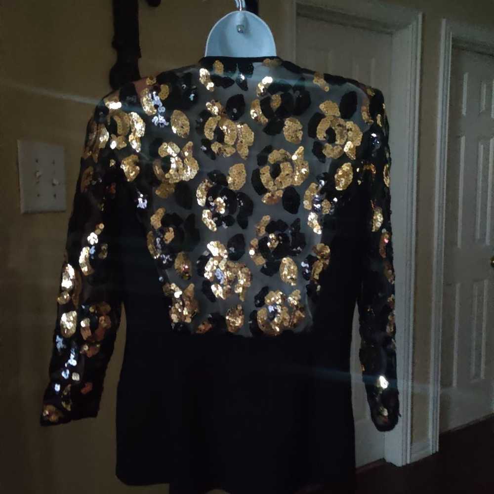 Rickie Freeman Vtg V-Neck Sequin Jacket - image 4