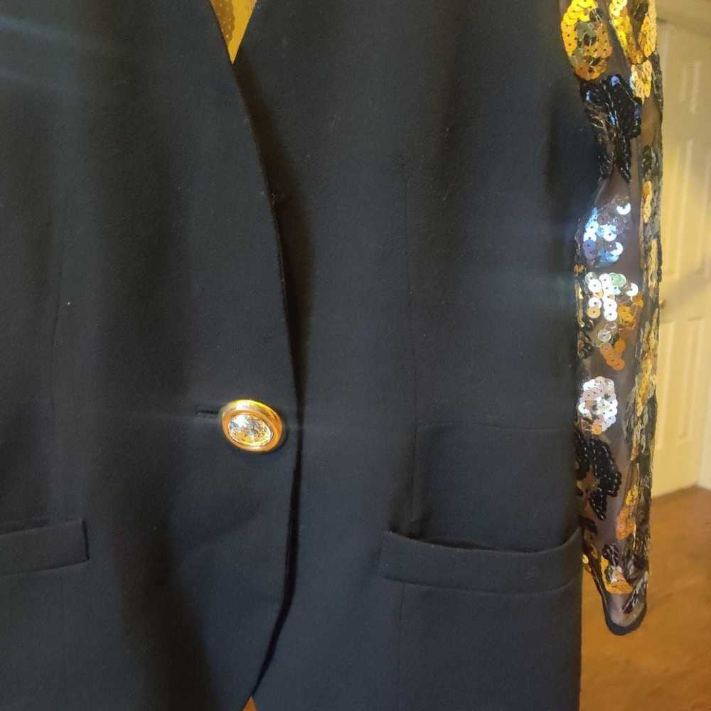 Rickie Freeman Vtg V-Neck Sequin Jacket - image 5